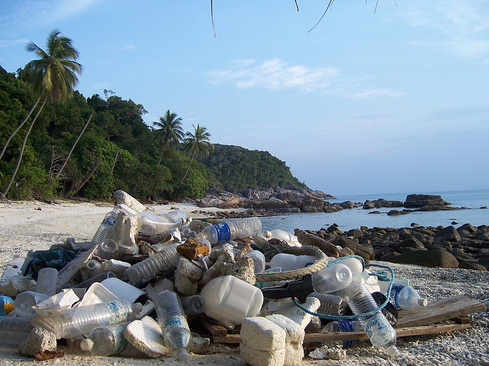 Abb. 35: Colocho - Gesammelter Müll am Perhentian Kecil Strand, Perhentian Islands, Malaysia - CC BY-SA 2.5. 