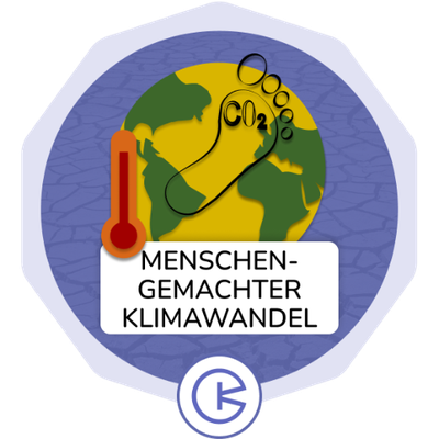 Badge menschengemachter Klimawandel