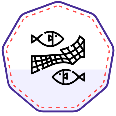 Badge industrielle Fischerei